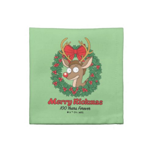 Rick and Morty  Reindeer Morty Merry Rickmas Cloth Napkin