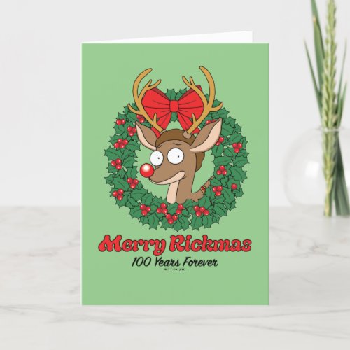 Rick and Morty  Reindeer Morty Merry Rickmas Holiday Card