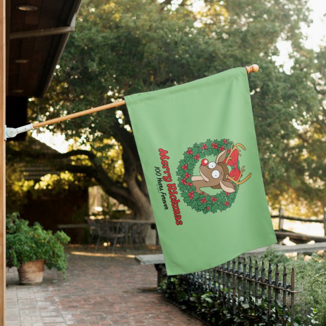 Rick and Morty | Reindeer Morty Merry Rickmas House Flag (In SItu)