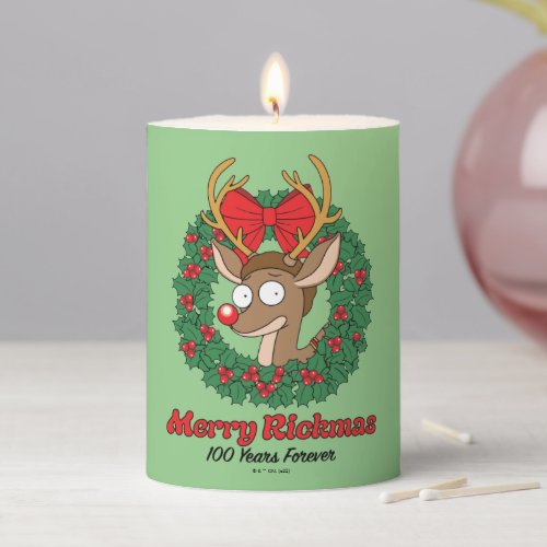 Rick and Morty  Reindeer Morty Merry Rickmas Pillar Candle