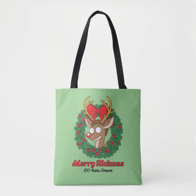 Rick and Morty | Reindeer Morty Merry Rickmas Tote Bag (Front)