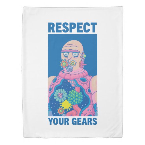 RICK AND MORTY  Respect Your Gears Duvet Cover