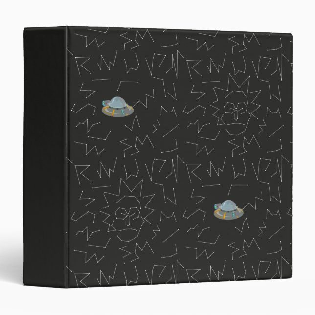 RICK AND MORTY™ | Rick Constellation Pattern 3 Ring Binder (Front/Spine)