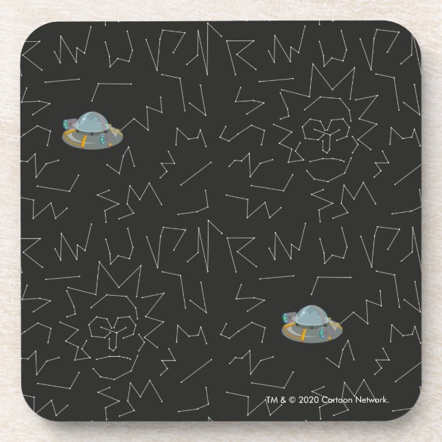 RICK AND MORTY™ | Rick Constellation Pattern Beverage Coaster (Front)