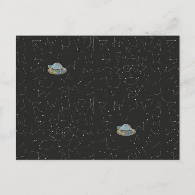 RICK AND MORTY™ | Rick Constellation Pattern Invitation Postcard (Front)
