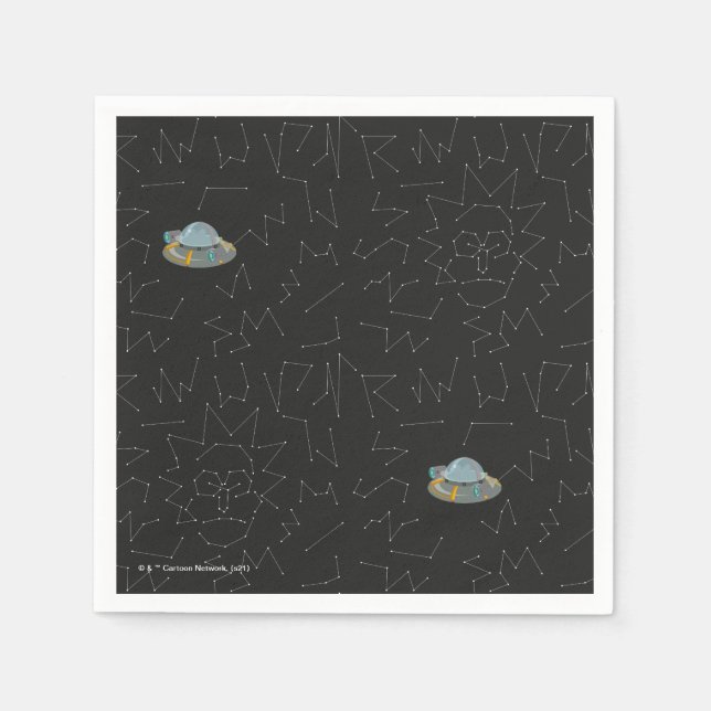 RICK AND MORTY™ | Rick Constellation Pattern Napkins (Front)