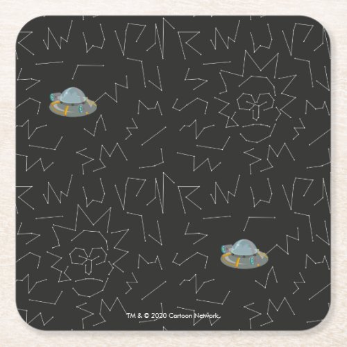 RICK AND MORTY  Rick Constellation Pattern Square Paper Coaster
