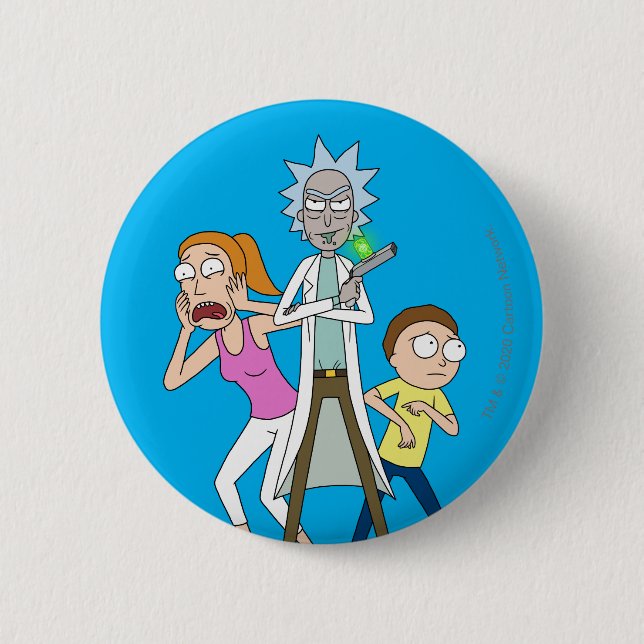 RICK AND MORTY™ | Rick, Morty, and Summer Button (Front)