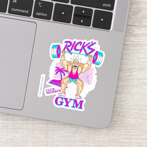 RICK AND MORTY  Ricks Gym Club Member Sticker