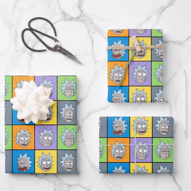 RICK AND MORTY™ | Rick's Moods Wrapping Paper Sheets (Front)