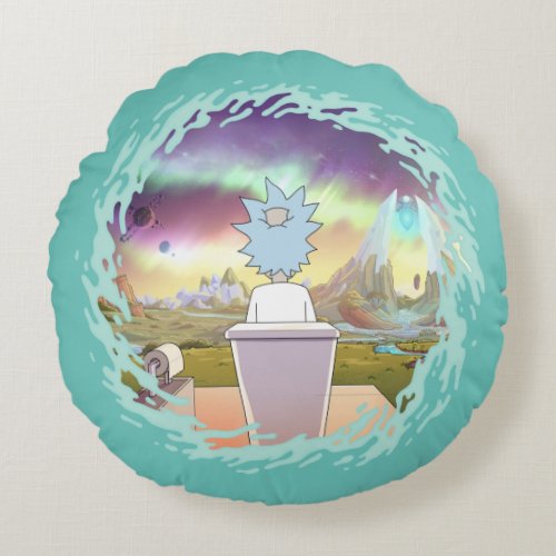 RICK AND MORTY  Ricks Private Place Round Pillow