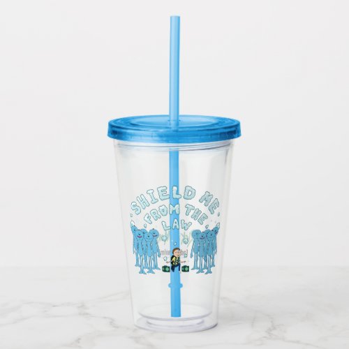 RICK AND MORTY  Shield Me From The Law Acrylic Tumbler