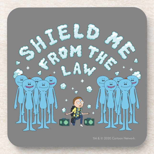 RICK AND MORTY™ | Shield Me From The Law Beverage Coaster (Front)