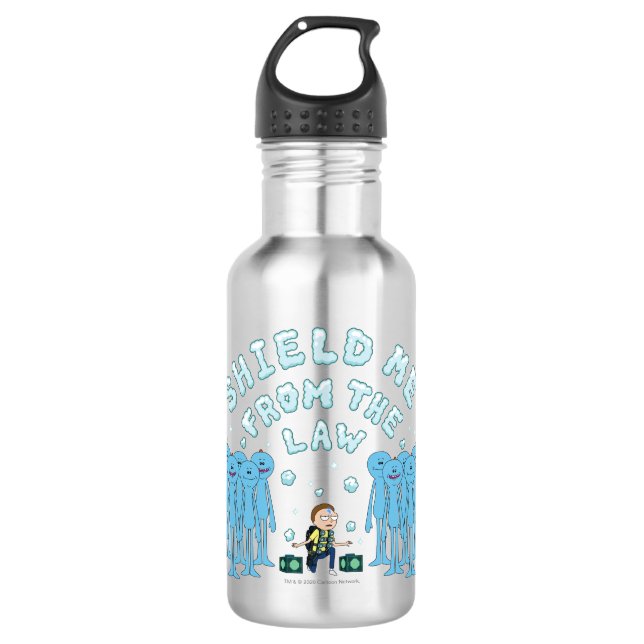 RICK AND MORTY™ | Shield Me From The Law Stainless Steel Water Bottle (Front)