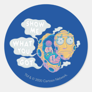 RICK AND MORTY™ SHOW ME WHAT YOU GOT CLASSIC ROUND STICKER