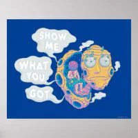 Rick & Morty I'm Mr Meeseeks Look At Me Animation Funny Inspired Poster