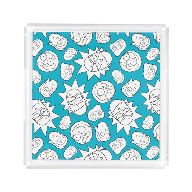 RICK AND MORTY™ | Smith Family Head Pattern Acrylic Tray (Front)