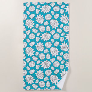 RICK AND MORTY™ Smith Family Head Pattern Beach Towel