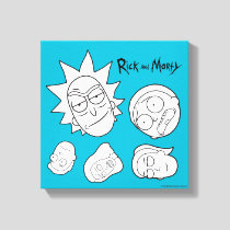 RICK AND MORTY™ | Smith Family Head Pattern Canvas Print