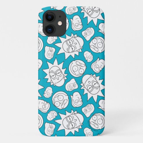 RICK AND MORTY  Smith Family Head Pattern iPhone 11 Case