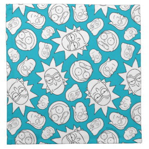 RICK AND MORTY™   Smith Family Head Pattern Cloth Napkin