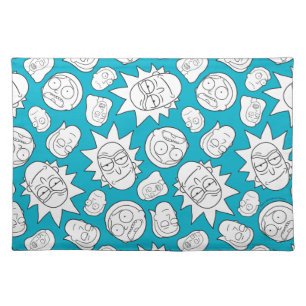 RICK AND MORTY™ Smith Family Head Pattern Cloth Placemat