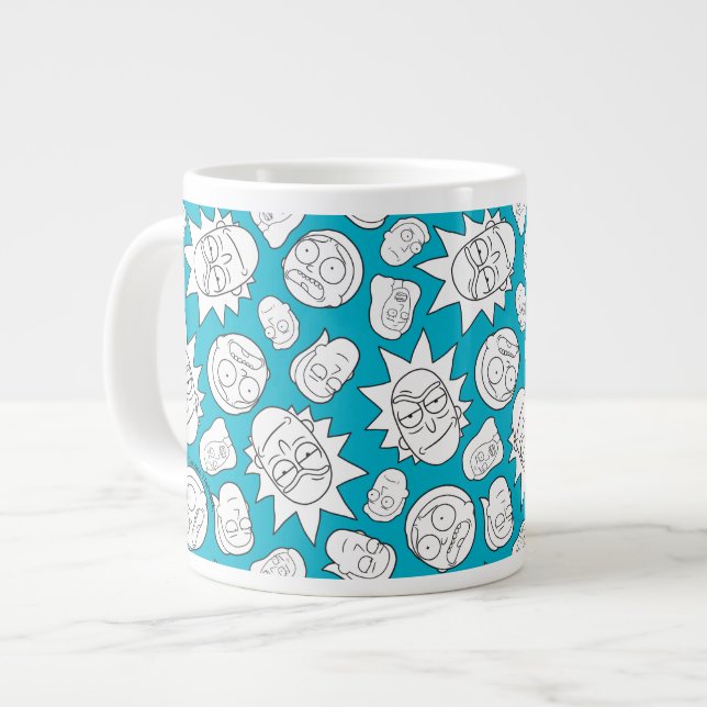 RICK AND MORTY™ | Smith Family Head Pattern Giant Coffee Mug (Front Left)
