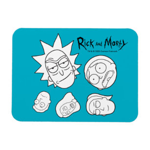 RICK AND MORTY™   Smith Family Head Pattern Magnet