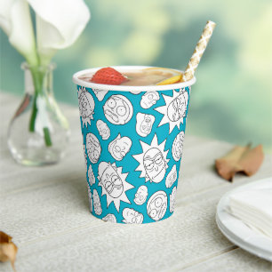 RICK AND MORTY™ Smith Family Head Pattern Paper Cups