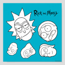 RICK AND MORTY™ | Smith Family Head Pattern Poster
