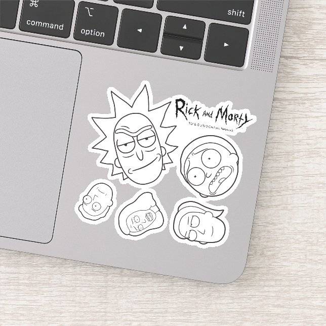 RICK AND MORTY™ | Smith Family Head Pattern Sticker (Detail)