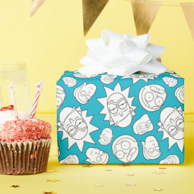 RICK AND MORTY™ | Smith Family Head Pattern Wrapping Paper (Birthday Party)
