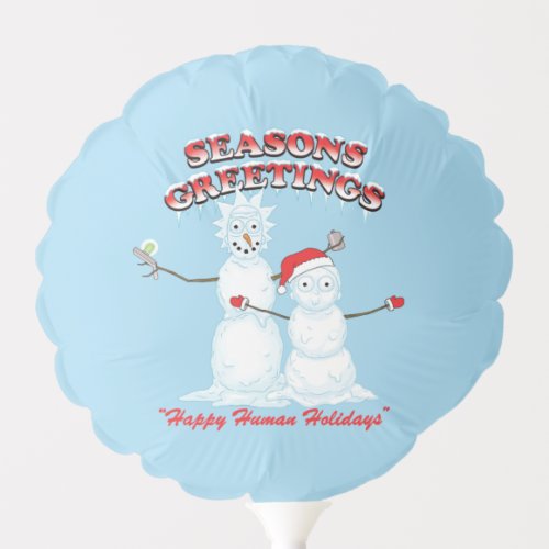 Rick and Morty  Snowmen Seasons Greetings Balloon