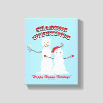 Rick and Morty | Snowmen Season's Greetings Canvas Print