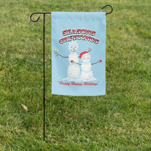 Rick and Morty  Snowmen Seasons Greetings Garden Flag