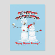 Rick and Morty | Snowmen Season's Greetings Holiday Postcard