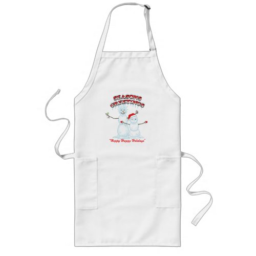 Rick and Morty  Snowmen Seasons Greetings Long Apron