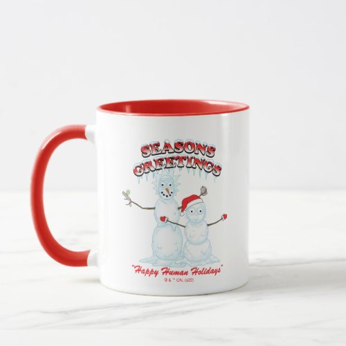 Rick and Morty  Snowmen Seasons Greetings Mug