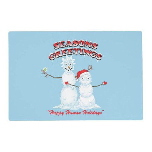 Rick and Morty  Snowmen Seasons Greetings Placemat