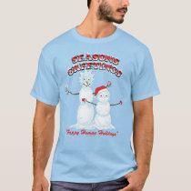 Rick and Morty | Snowmen Season's Greetings T-Shirt
