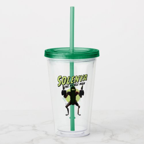 RICK AND MORTY  Solenya _ The Pickle Man Acrylic Tumbler