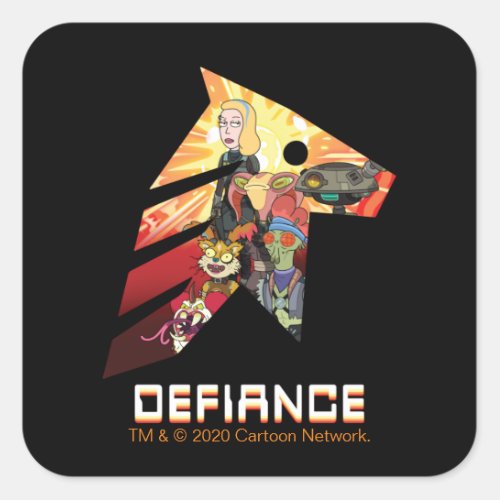RICK AND MORTY  Space Beth Defiance Crew Square Sticker
