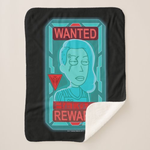 RICK AND MORTY  Space Beth Wanted Poster Sherpa Blanket