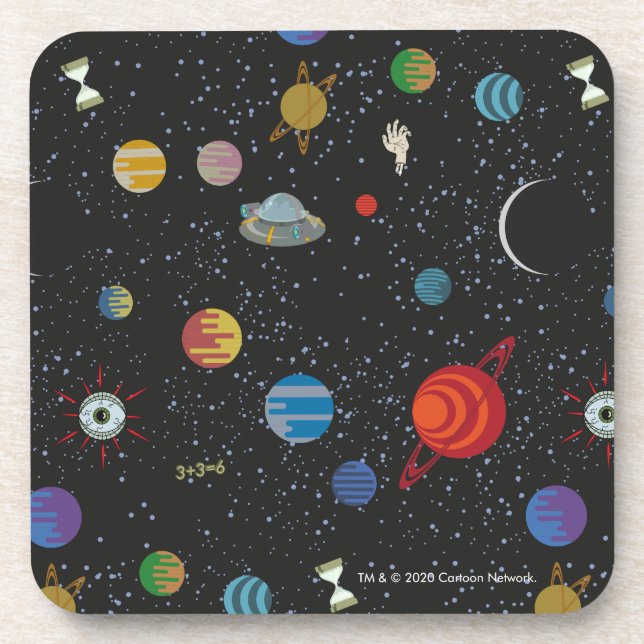 RICK AND MORTY™ | Space Pattern Beverage Coaster (Front)