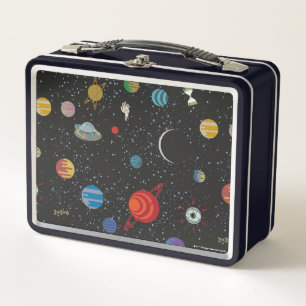RICK AND MORTY™ Space Pattern Metal Lunch Box
