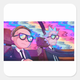 Rick and Morty Square Sticker
