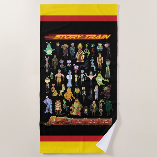 RICK AND MORTY™ | Story Train Beach Towel (Front)