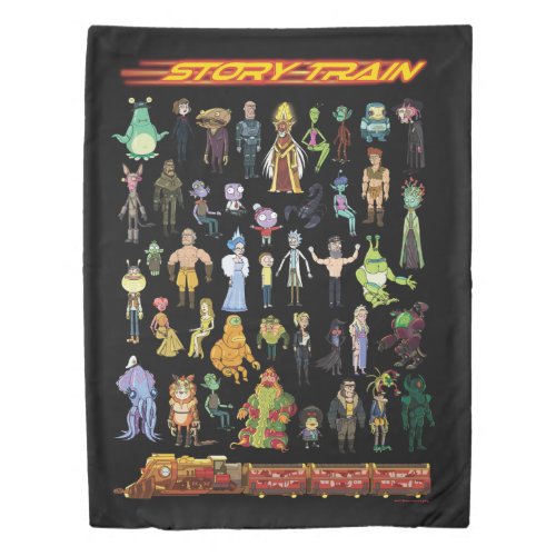 RICK AND MORTY  Story Train Duvet Cover