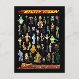 RICK AND MORTY™ Story Train Invitation Postcard