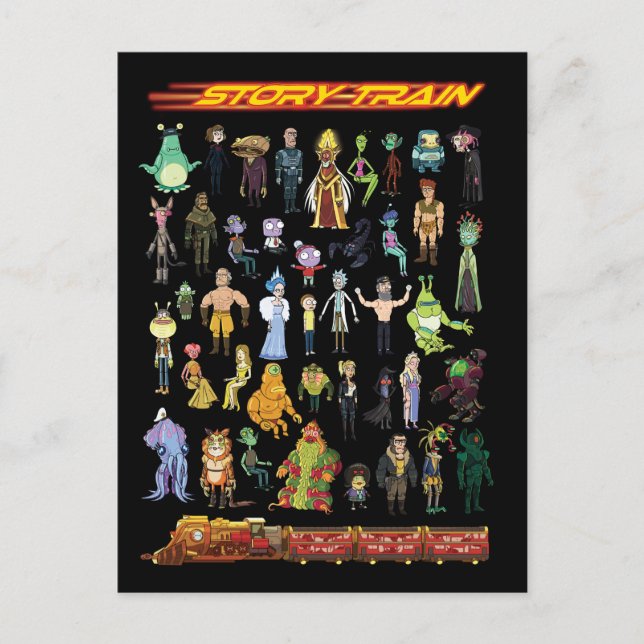 RICK AND MORTY™ | Story Train Invitation Postcard (Front)
